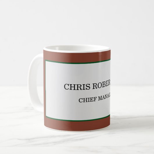 Modern Minimalist Plain コーヒーマグカップ (正面左)