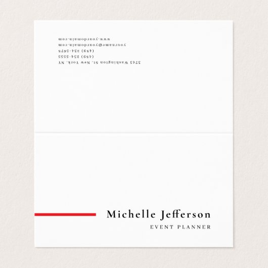 Modern Minimalist Plain Simple 名刺 (外部フラット)