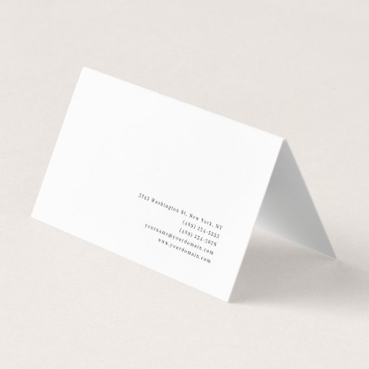 Modern Minimalist Plain Simple 名刺 (裏面)