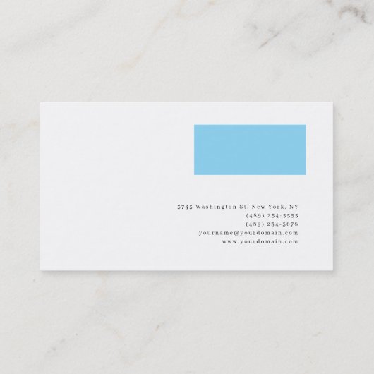 Modern Minimalist Plain Simple 名刺 (裏面)