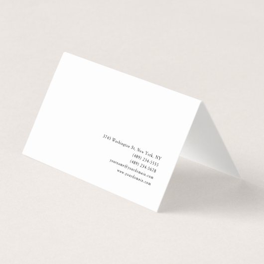 Modern Minimalist Plain Simple Creative 名刺 (裏面)
