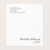 Modern Minimalist Plain Simple Creative 名刺 (外部フラット)