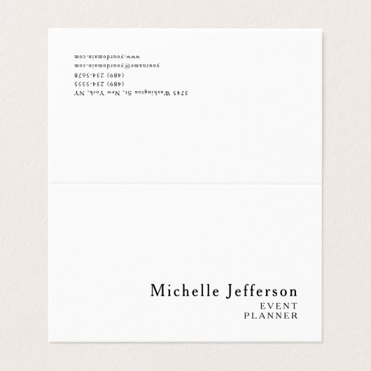 Modern Minimalist Plain Simple Creative 名刺 (外部フラット)