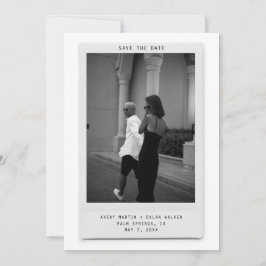 Modern Minimalist Polaroid Photo Save the Date セーブザデート
