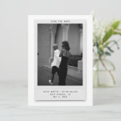 Modern Minimalist Polaroid Photo Save the Date セーブザデート (スタンド正面)