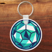 Modern Minimalist Polygon Soccer Ball キーホルダー (裏面)
