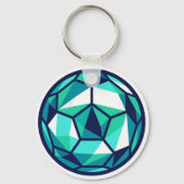 Modern Minimalist Polygon Soccer Ball キーホルダー (裏面)