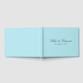 Modern Minimalist Powder Blue Wedding ゲストブック (全面)
