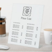 Modern Minimalist Price List | Custom Business  台座サイン (インサイチュ)