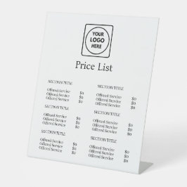 Modern Minimalist Price List | Custom Business 台座サイン