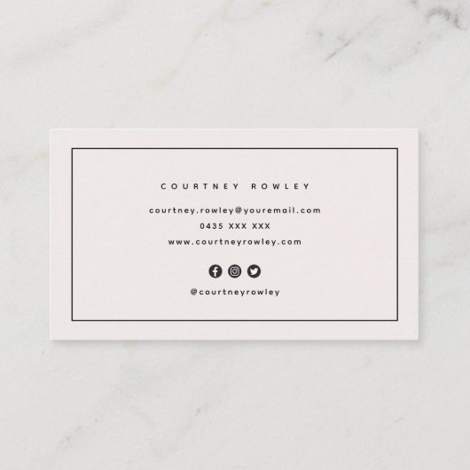 Modern minimalist professional business card 名刺 (裏面)