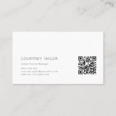 Modern minimalist professional business card 名刺 (裏面)