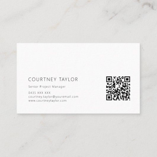 Modern minimalist professional business card 名刺 (裏面)