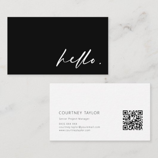 Modern minimalist professional business card 名刺 (正面/裏面)