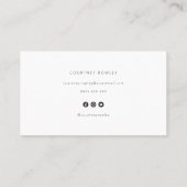 Modern minimalist professional business card 名刺 (裏面)