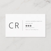 Modern minimalist professional business card 名刺 (裏面)