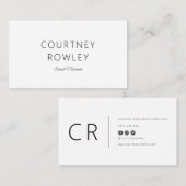 Modern minimalist professional business card 名刺 (正面/裏面)