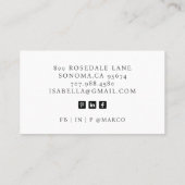 Modern Minimalist Professional Business Photo 名刺 (裏面)