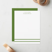 Modern Minimalist Professional Chic Monogrammed  ノートカード (正面/裏面インサイチュ)