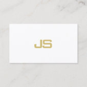 Modern Minimalist Professional Elegant Monogram 名刺 (裏面)