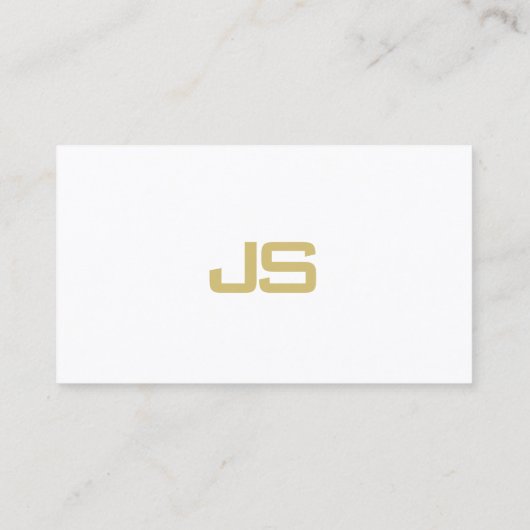 Modern Minimalist Professional Elegant Monogram 名刺 (裏面)