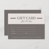Modern Minimalist Professional Gift Certificates (正面/裏面)