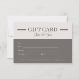 Modern Minimalist Professional Gift Certificates