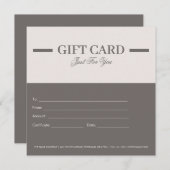 Modern Minimalist Professional Gift Certificates (正面/裏面)