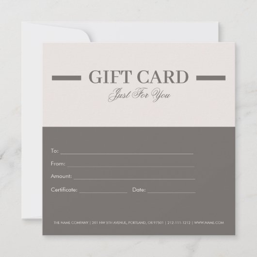 Modern Minimalist Professional Gift Certificates (正面)