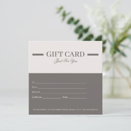 Modern Minimalist Professional Gift Certificates