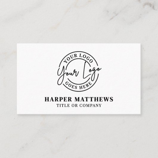 Modern Minimalist Professional Logo QR Code 名刺 (正面)