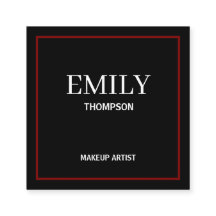 Modern Minimalist Professional Makeup Artist Black