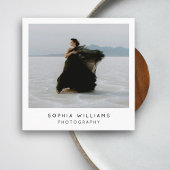 Modern Minimalist Professional Photo QR Code   スクエア名刺