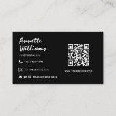 Modern Minimalist Professional Photographer  名刺 (裏面)