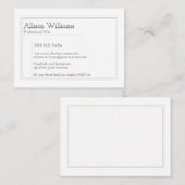 Modern Minimalist Professional Plain コーリングカード (正面/裏面)