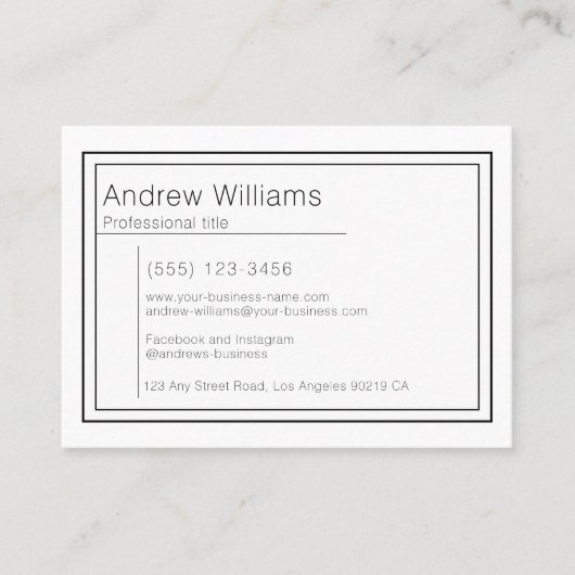 Modern Minimalist Professional Simple 名刺 (正面)