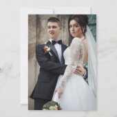 Modern Minimalist Purple Elegant Photo Wedding 招待状 (裏面)