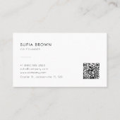 Modern Minimalist QR Code Logo 名刺 (裏面)