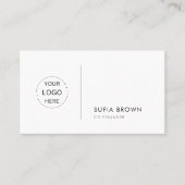 Modern Minimalist QR Code Logo 名刺 (正面)