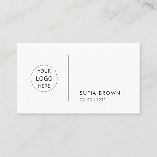 Modern Minimalist QR Code Logo 名刺 (正面)
