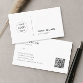 Modern Minimalist QR Code Logo 名刺