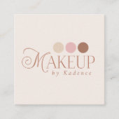 Modern Minimalist QR Code Makeup Artist スクエア名刺 (正面)