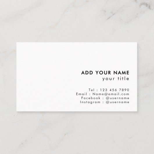 Modern Minimalist QR Code Online Shop 名刺 (裏面)