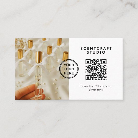 Modern Minimalist QR Code Online Shop 名刺 (正面)