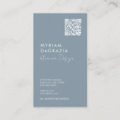 Modern Minimalist QR Code Script Business Logo 名刺 (正面)