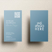 Modern Minimalist QR Code Script Business Logo 名刺