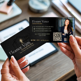 Modern Minimalist Qr Code Social Media Relator 名刺