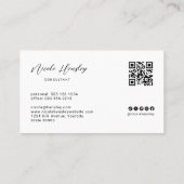 Modern Minimalist QR Code Terracotta 名刺 (裏面)