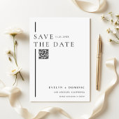 Modern Minimalist QR Code Wedding Website セーブザデート