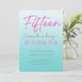 Modern Minimalist Quinceañera 15th Birthday 招待状 (スタンド正面)